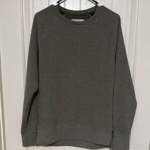 Champion Green Crewneck Sweater Classic Ribbed Design